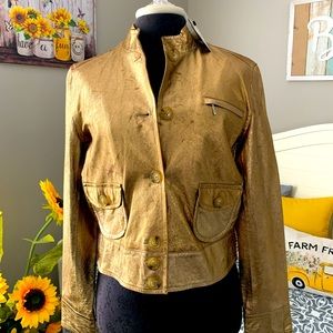 George Gold leather jacket. Size medium. Very beautiful.